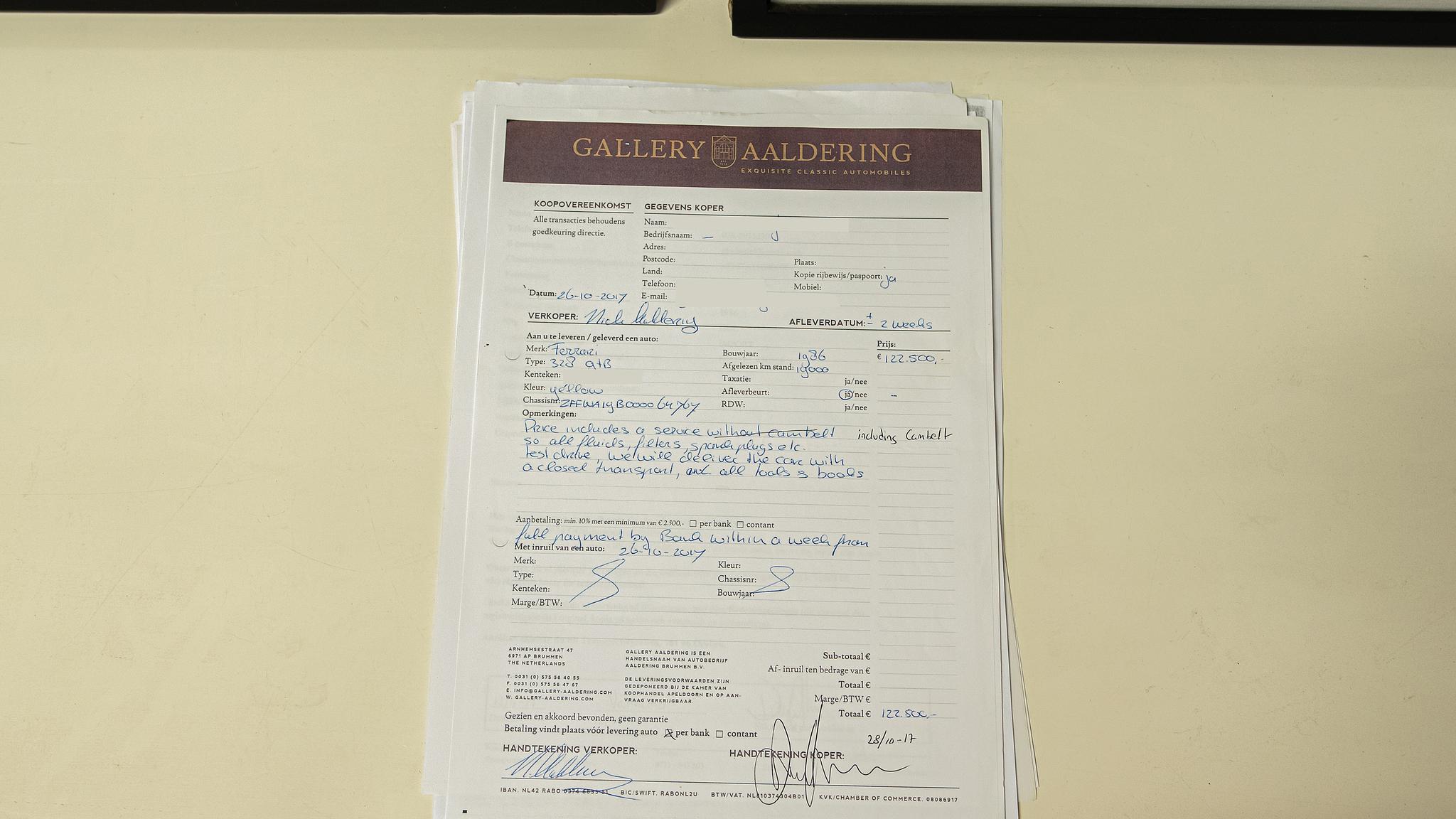 Documentation for 1986 Ferrari 328 GTB