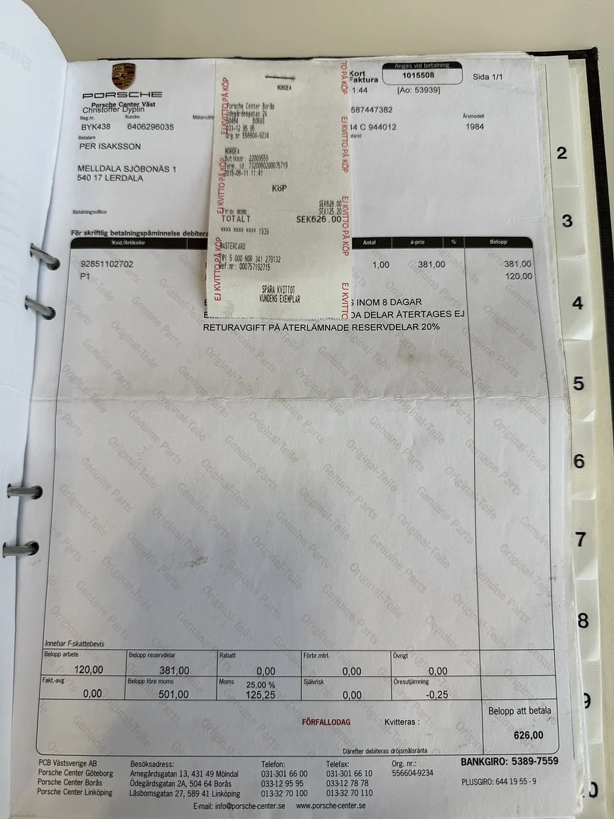 Dokumentation, 1984 Porsche 944 Targa (21)