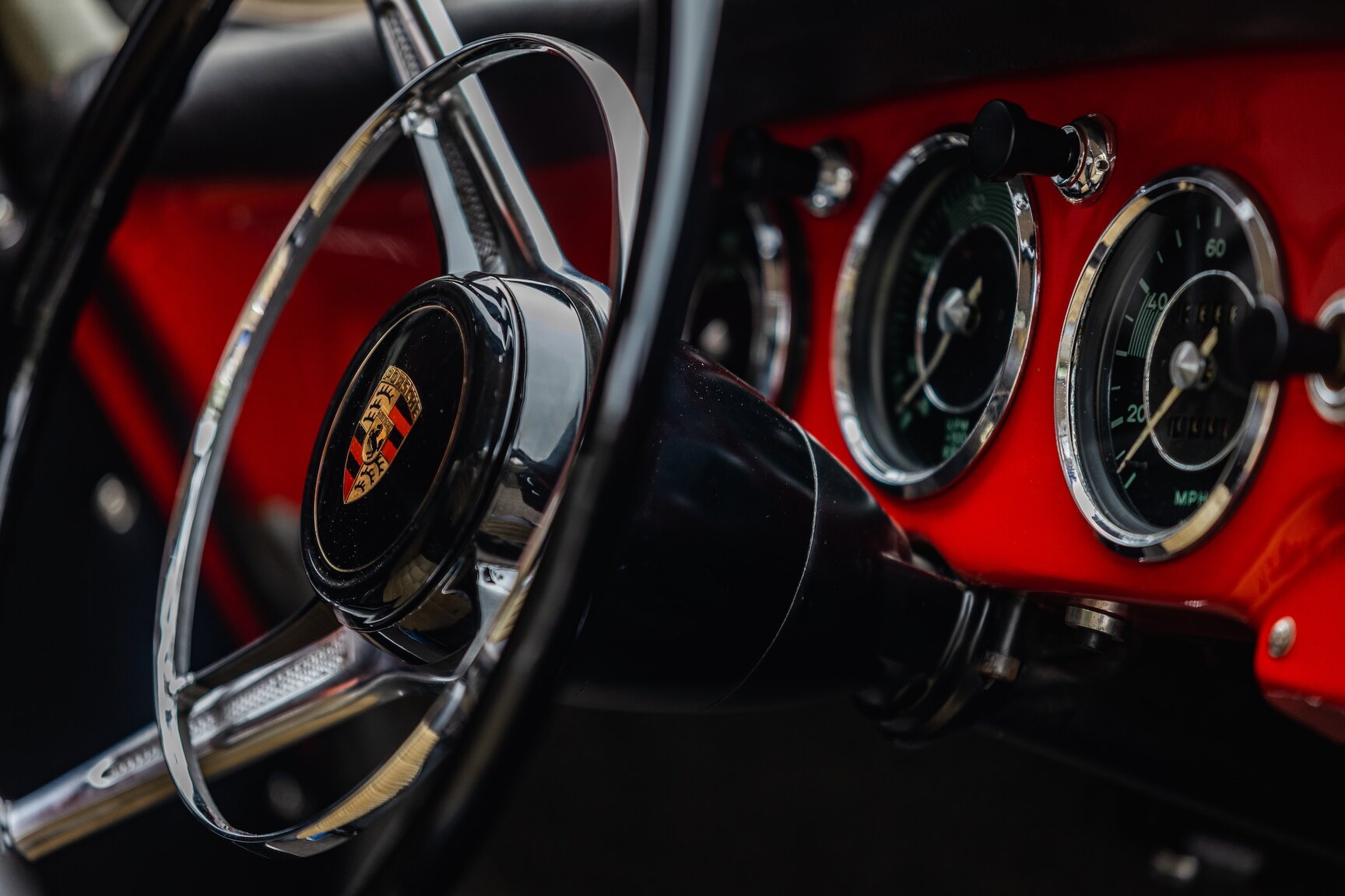 Interiörbild 1962 Porsche 356 BT6 "Notchback"