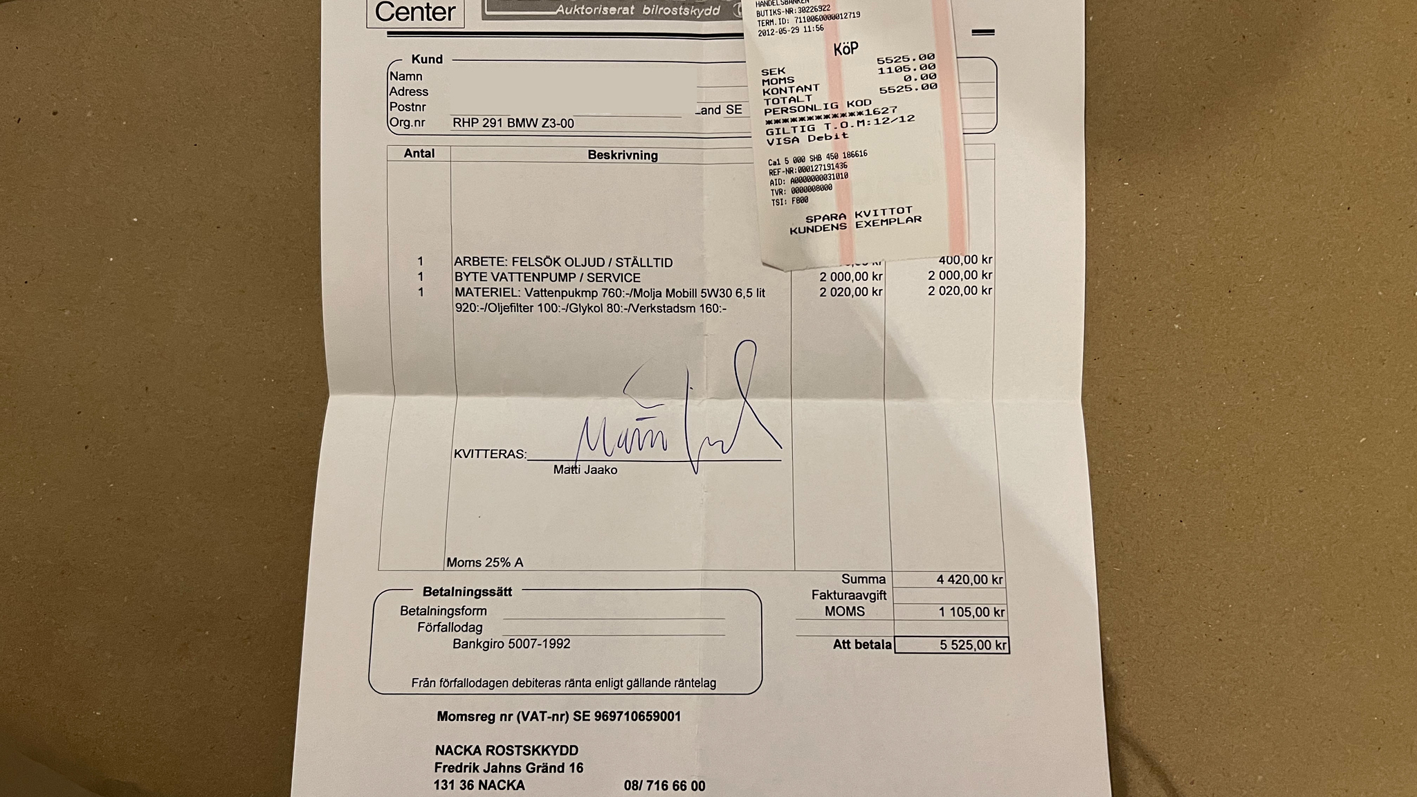 Documentation for 2000 BMW Z3