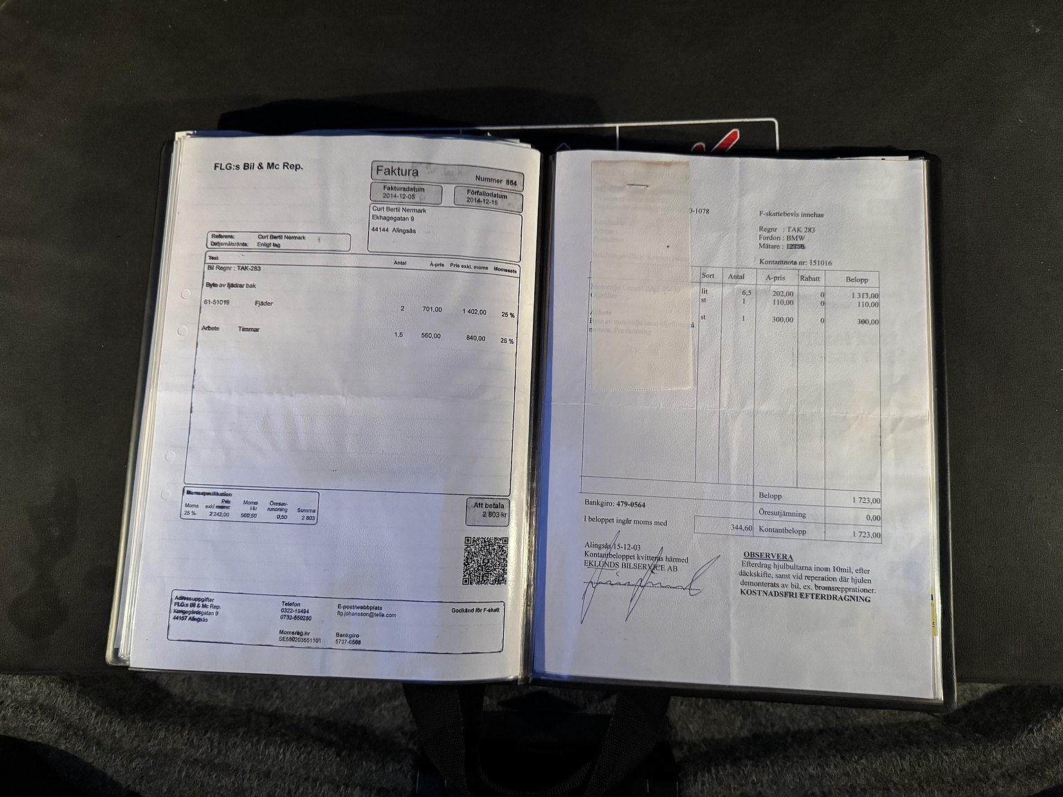 Dokumentation för 2001 BMW 325IA CAB