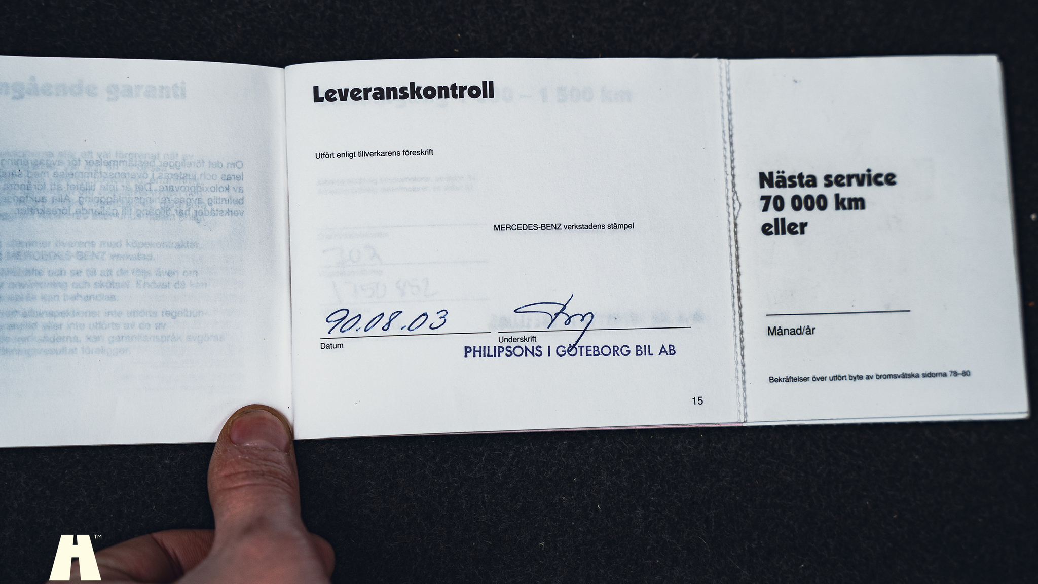 Dokumentation för 1990 Mercedes 300 CE-24