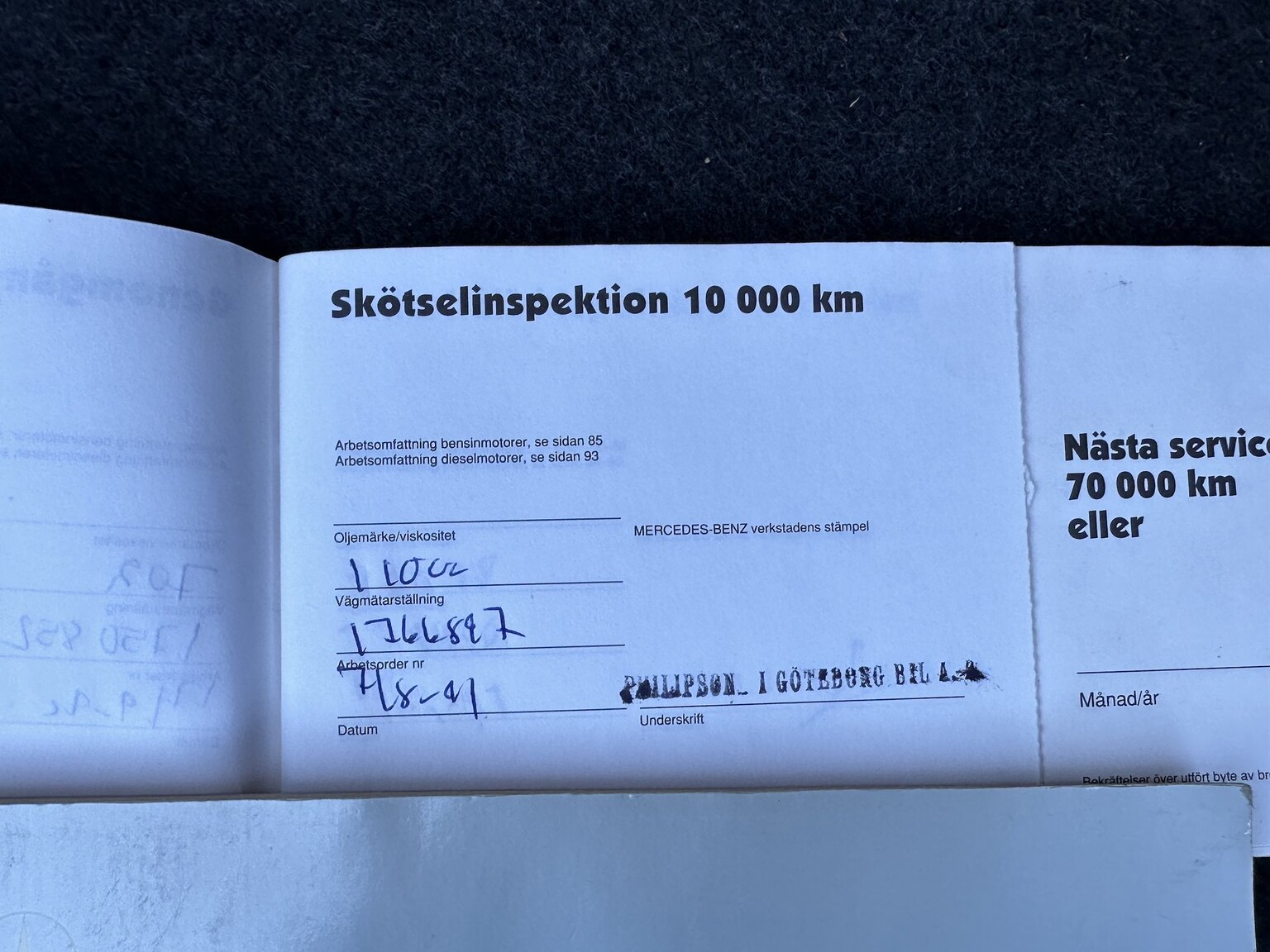 Dokumentation för 1990 Mercedes-Benz 300 CE 24V