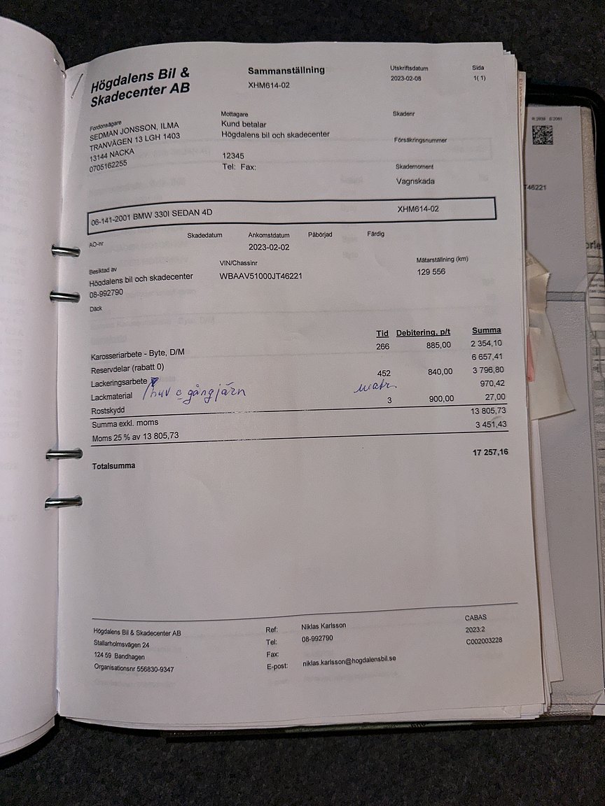 Documentation for 2001 BMW 330Xi