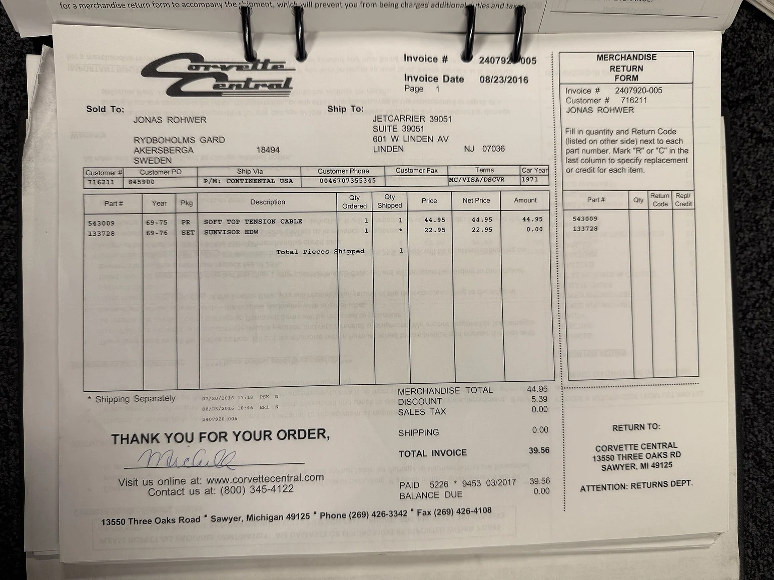 Dokumentation, 1971 Chevrolet Corvette Stingray Special 598 cui V8 795 hk (67)