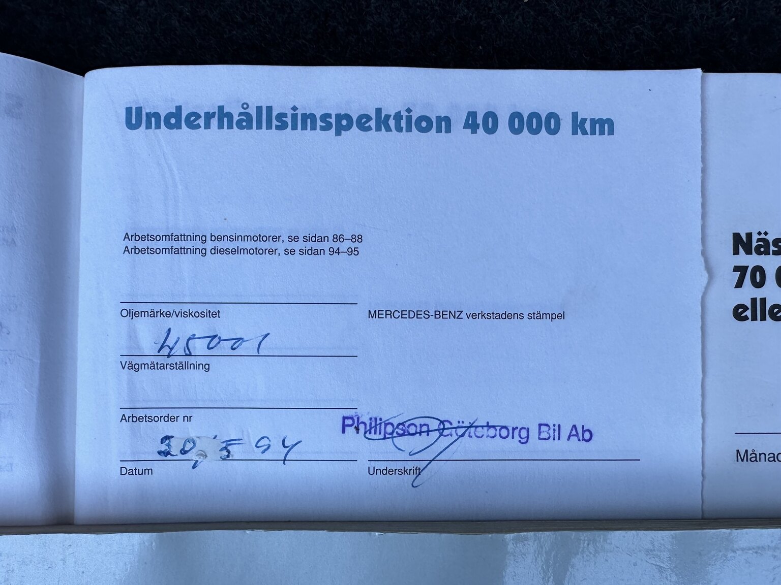 Dokumentation för 1990 Mercedes-Benz 300 CE 24V