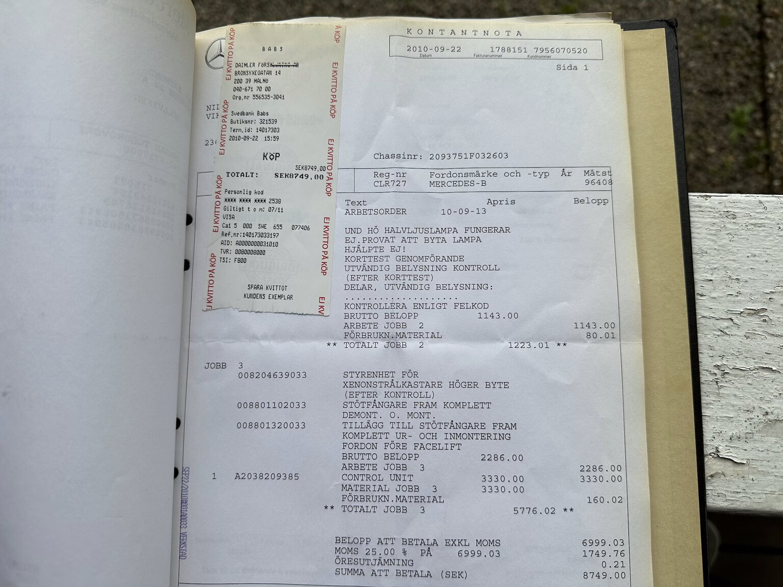 Dokumentation för 2003 Mercedes CLK 500