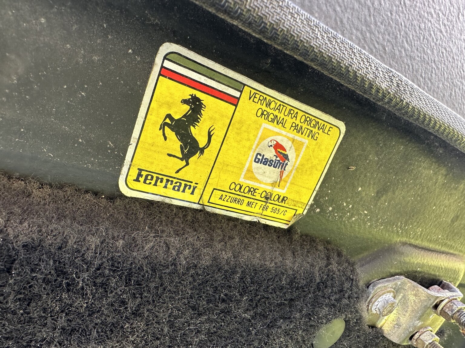 Image of 1986 Ferrari 328 GTS mechanics