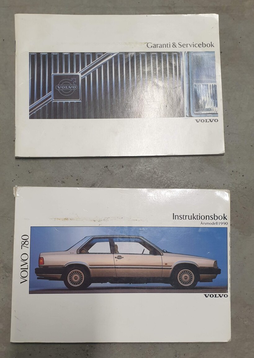 Documentation for 1990 Volvo 780 Bertone