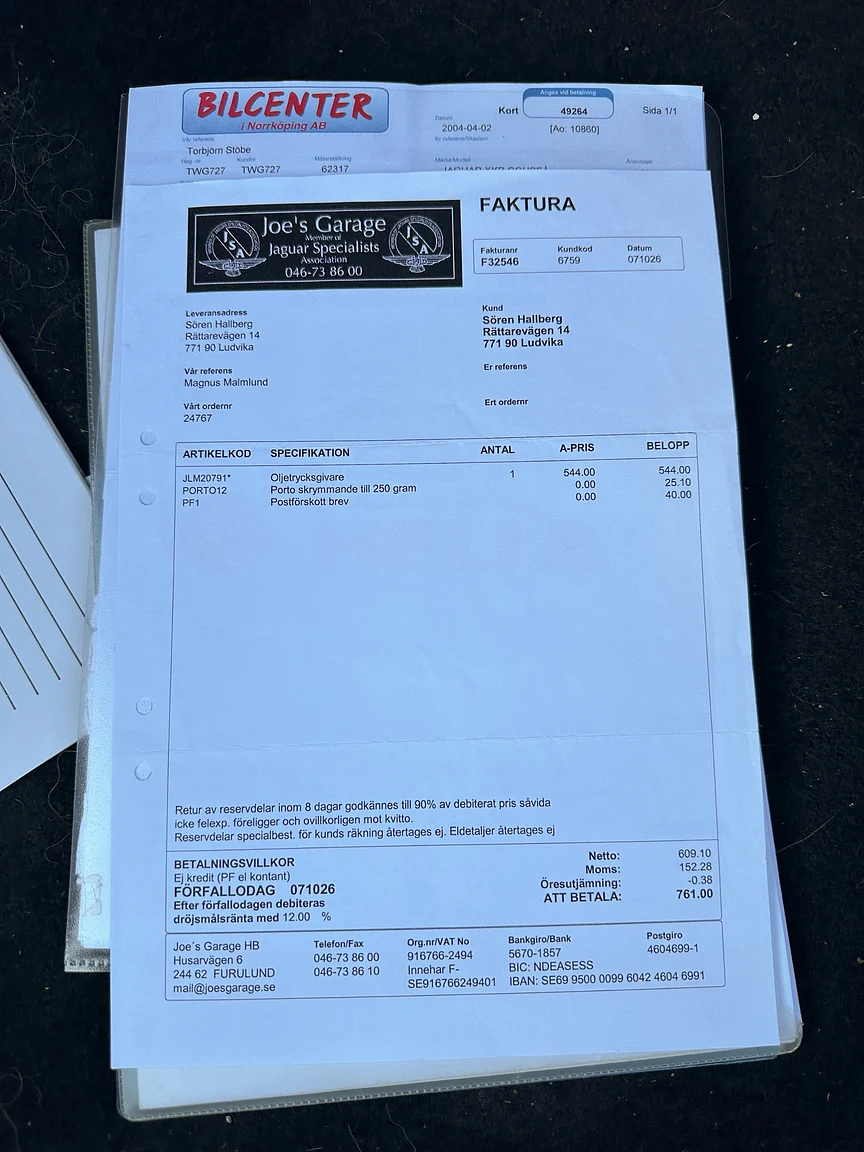Dokumentation för 1999 Jaguar XKR - NO RESERVE (21)