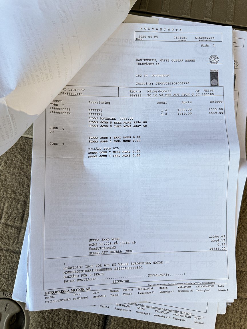 Documentation for 2008 Toyota Land Cruiser 4.5 4WD V8