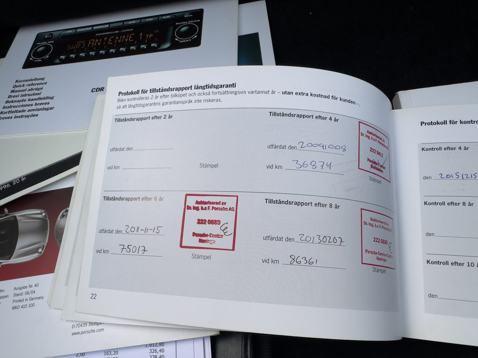 Dokumentation för 2004 Porsche 911 Carrera 4