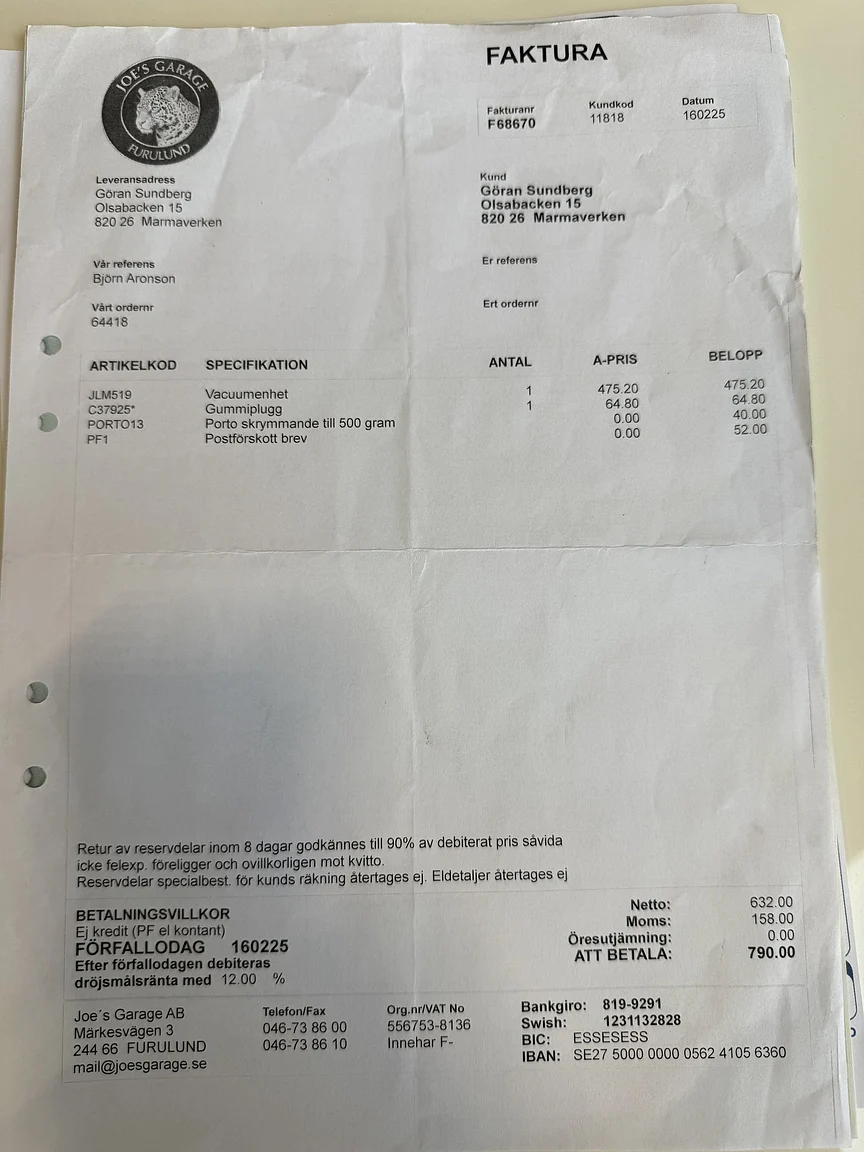 Dokumentation för 1985 Jaguar XJS HE (6)