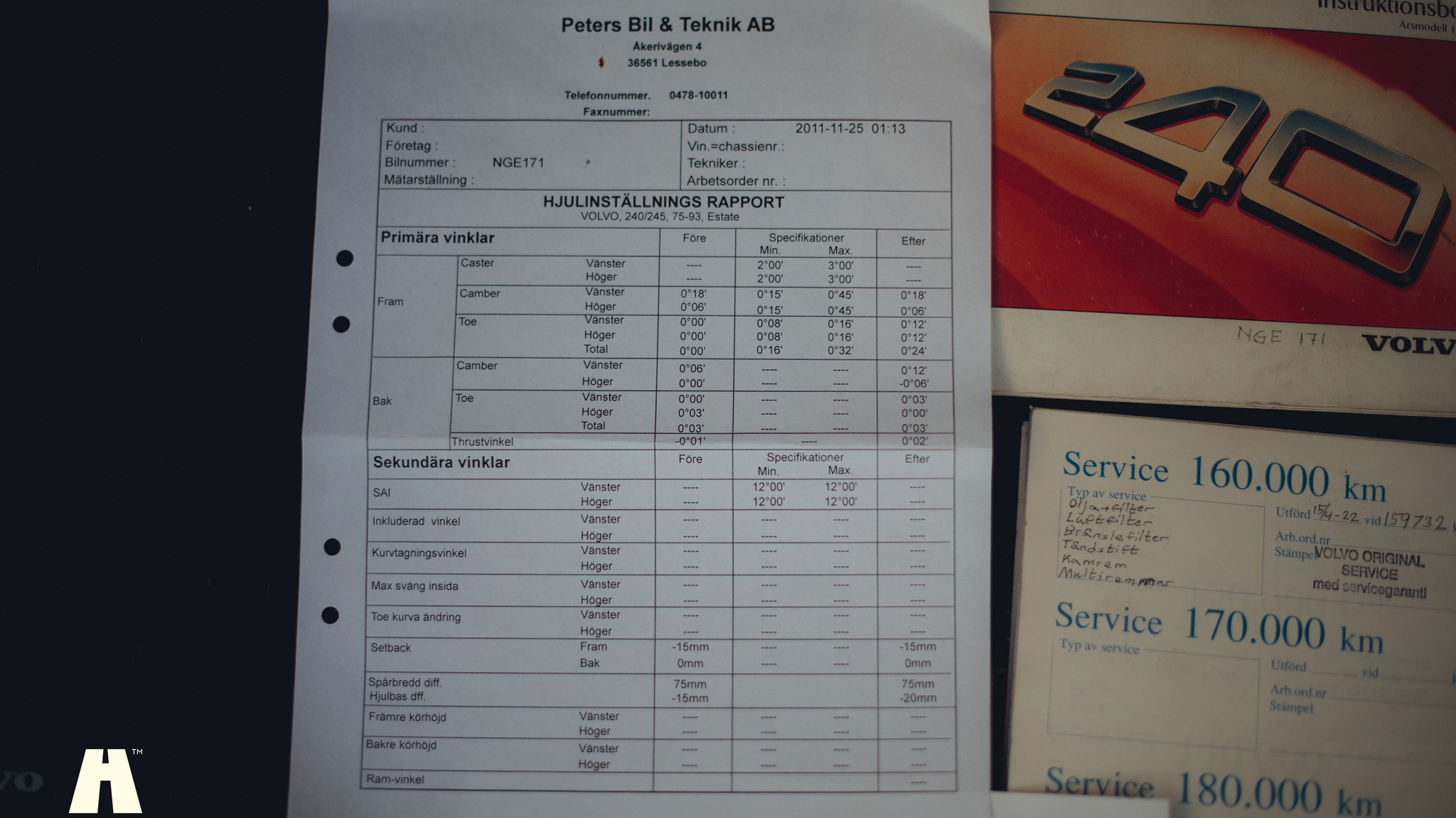 Documentation for 1988 Volvo 240 GL (3)