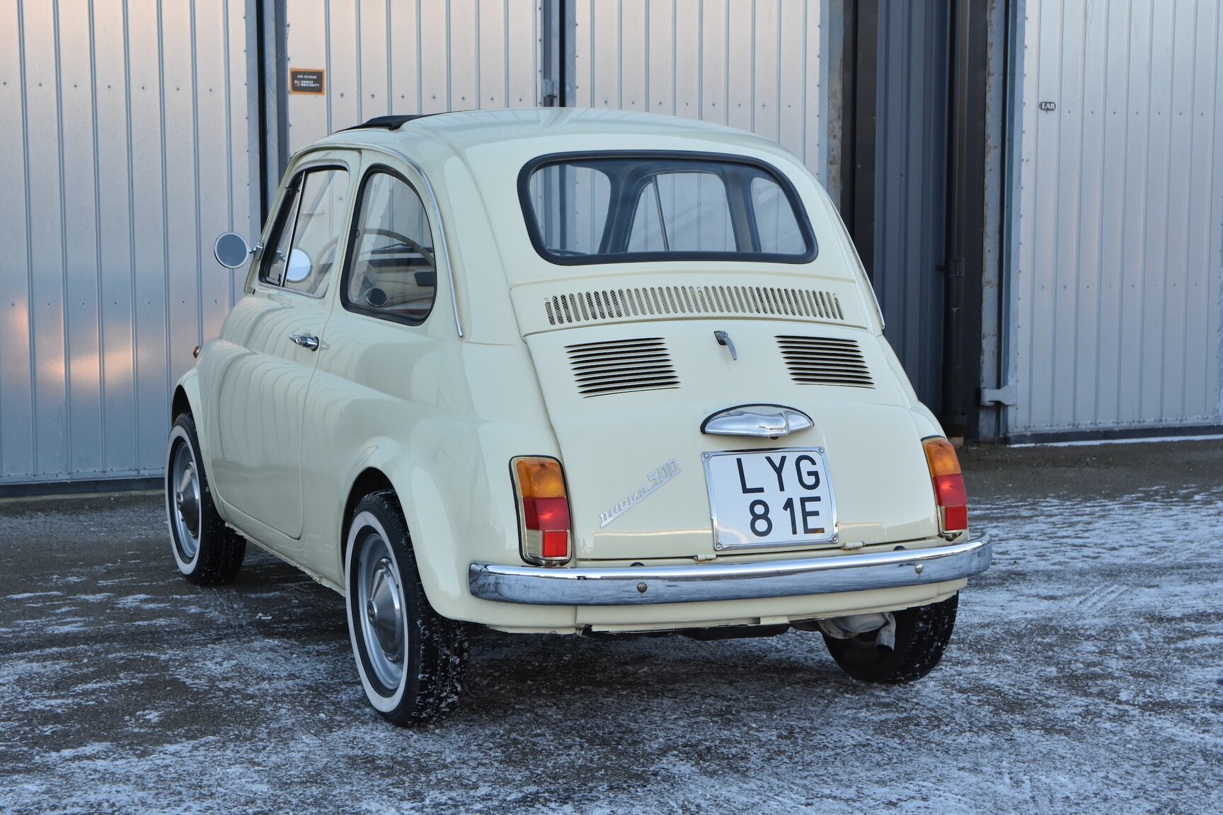 Exteriörbild på 1968 Fiat 500