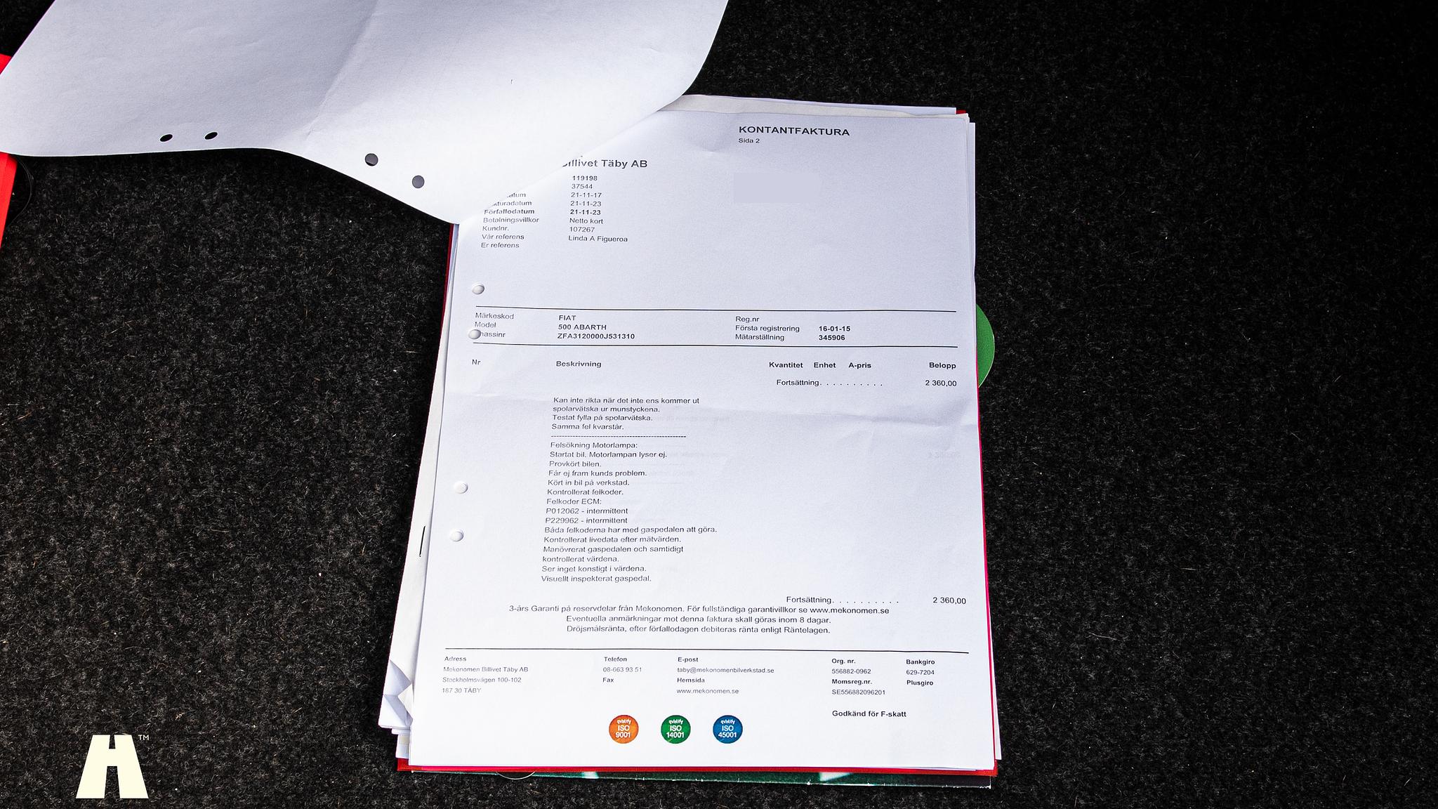 Dokumentation för 2016 Abarth 595 Competizione (6)