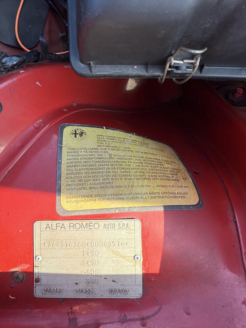 1986 Alfa Romeo Alfetta GTV 2.0, Mekanik