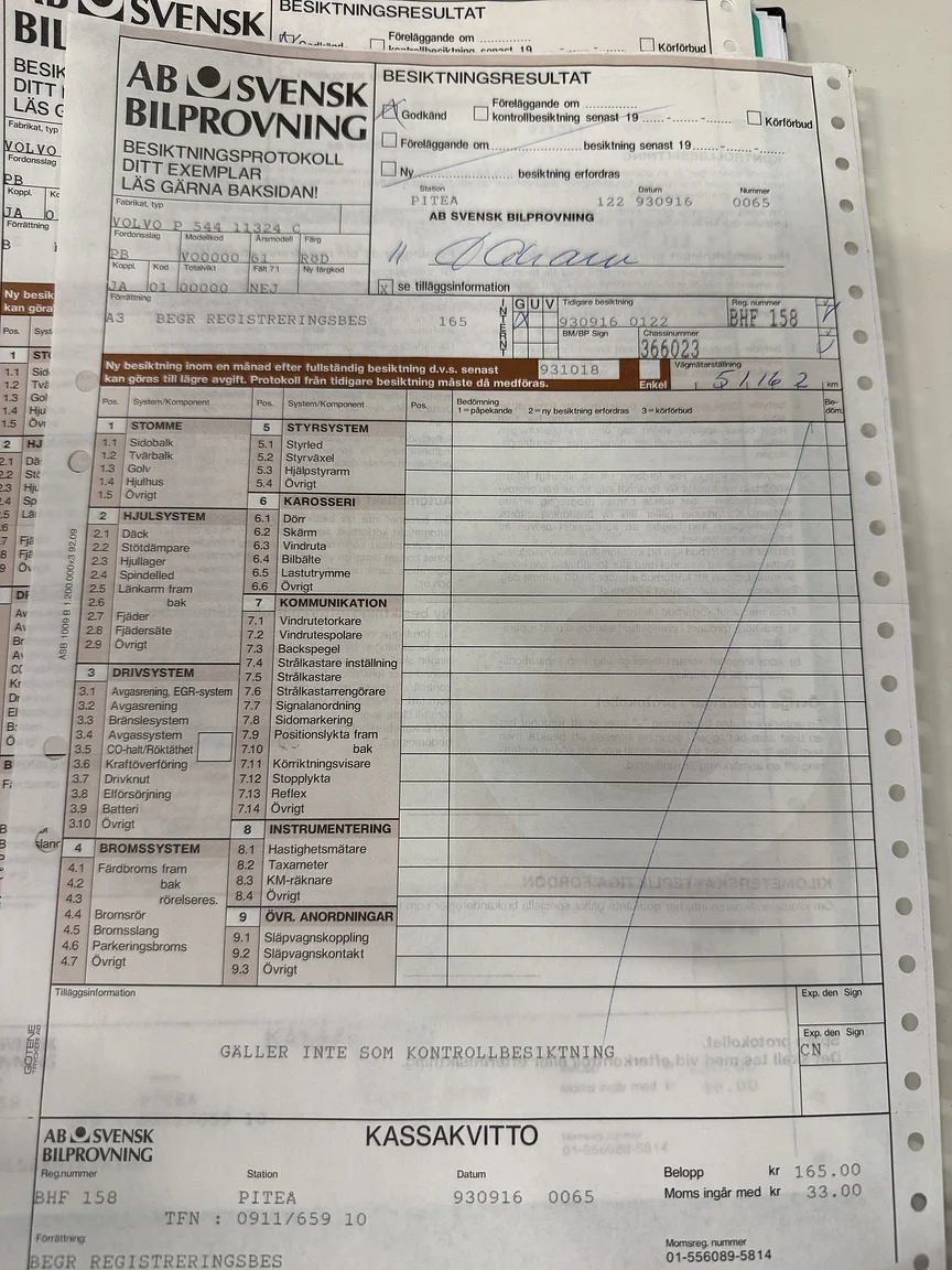 Dokumentation för 1961 Volvo PV544C Sport (25)