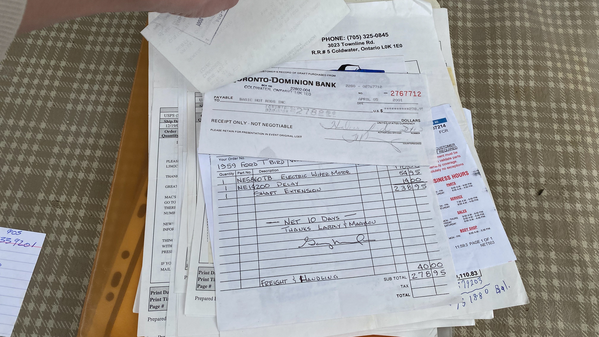 Dokumentation för 1959 Ford Thunderbird hardtop (54)