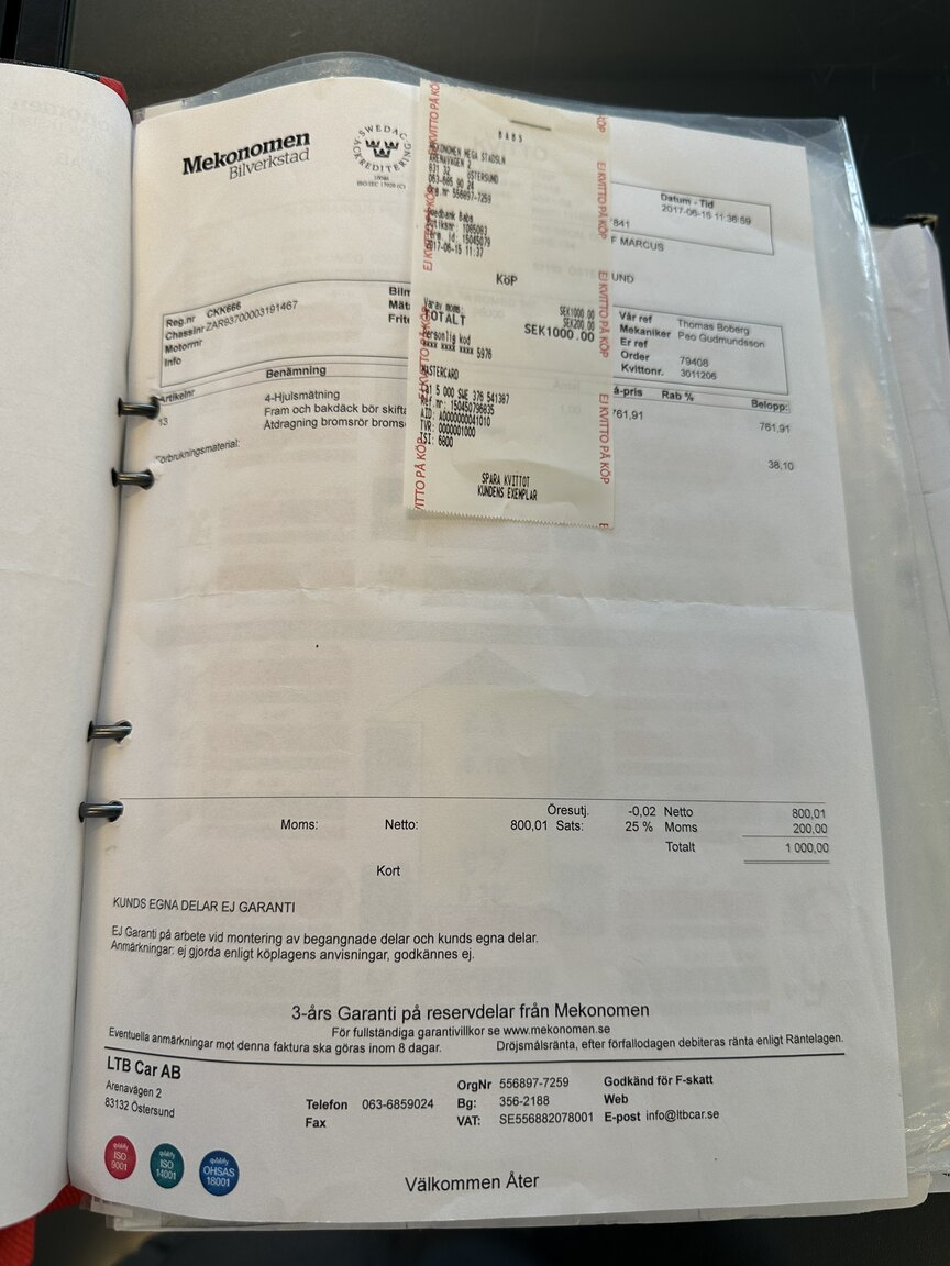 Dokumentation för 2003 Alfa Romeo 147 GTA