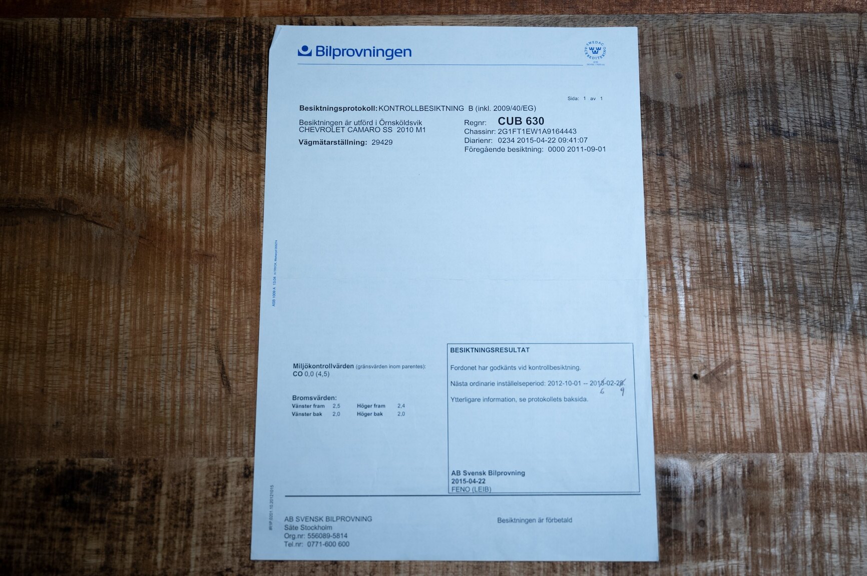 Documentation for 2010 Chevrolet Camaro SS (30)