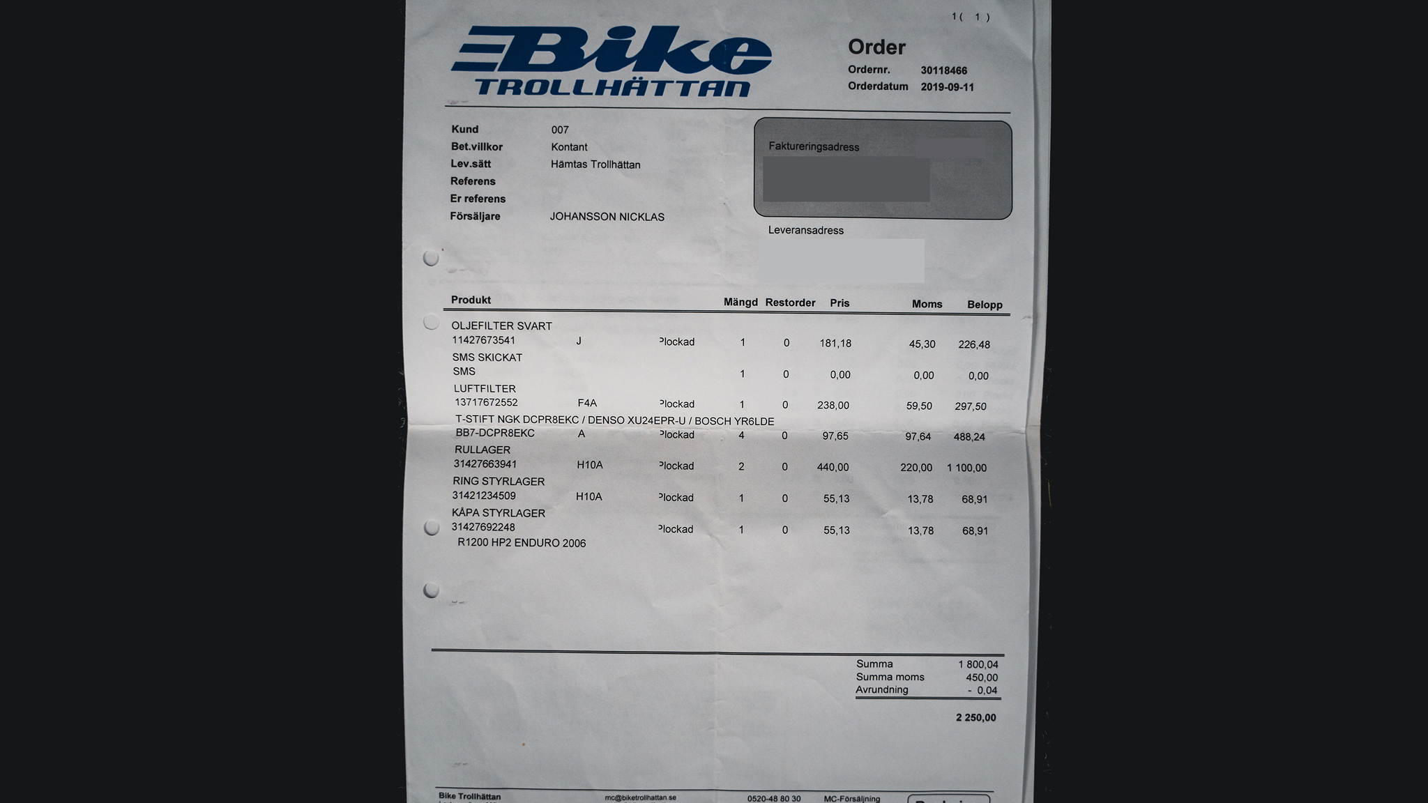 Dokumentation, 2006 BMW HP2