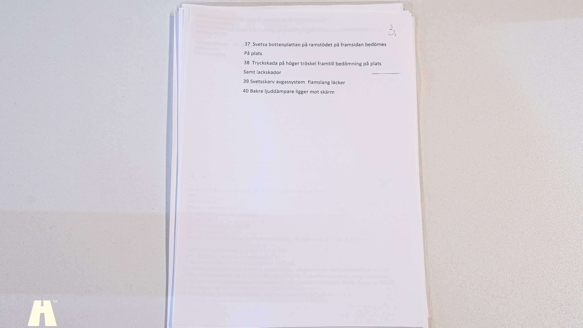 Dokumentation för 1970 Mercedes 280 SL Pagoda (27)