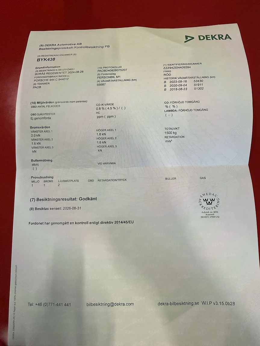 Dokumentation, 1984 Porsche 944 Targa (1)