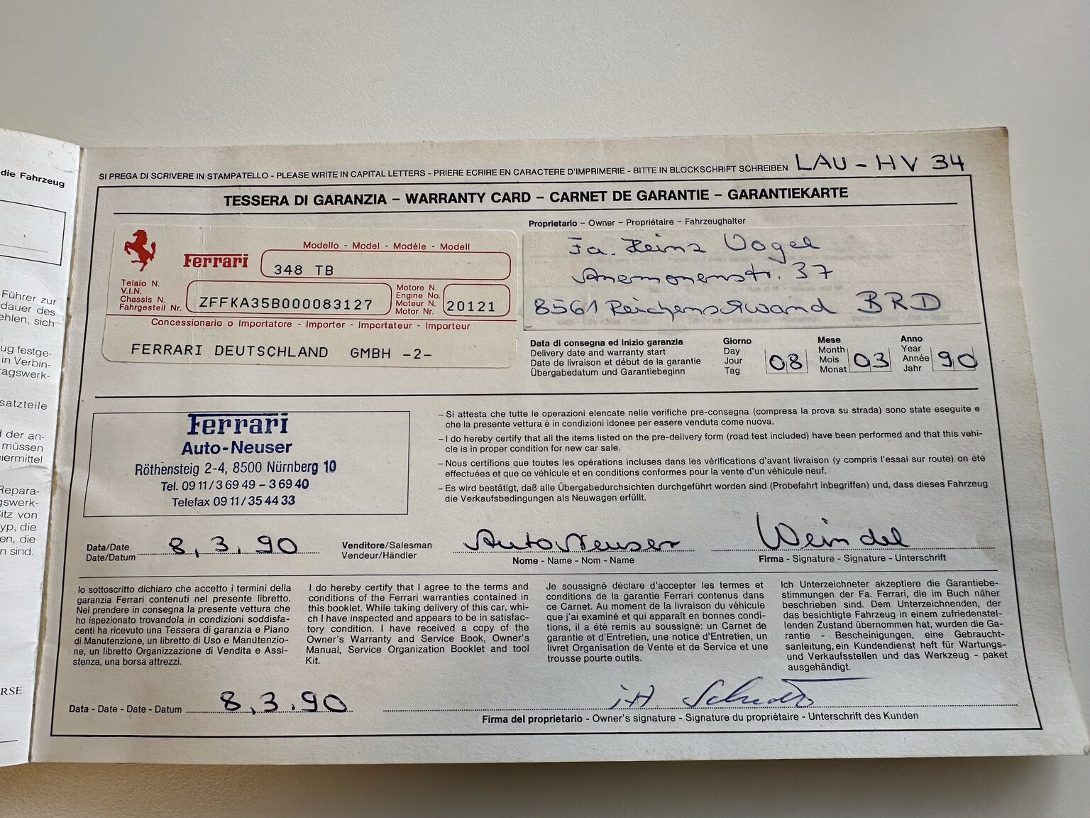 Dokumentation för 1990 Ferrari 348 (7)