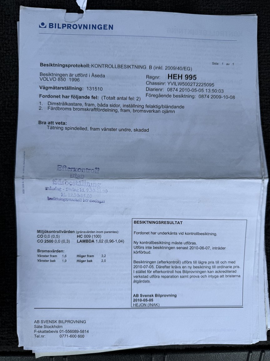 Dokumentation, 1996 Volvo 850 R "T-Röd" (5)