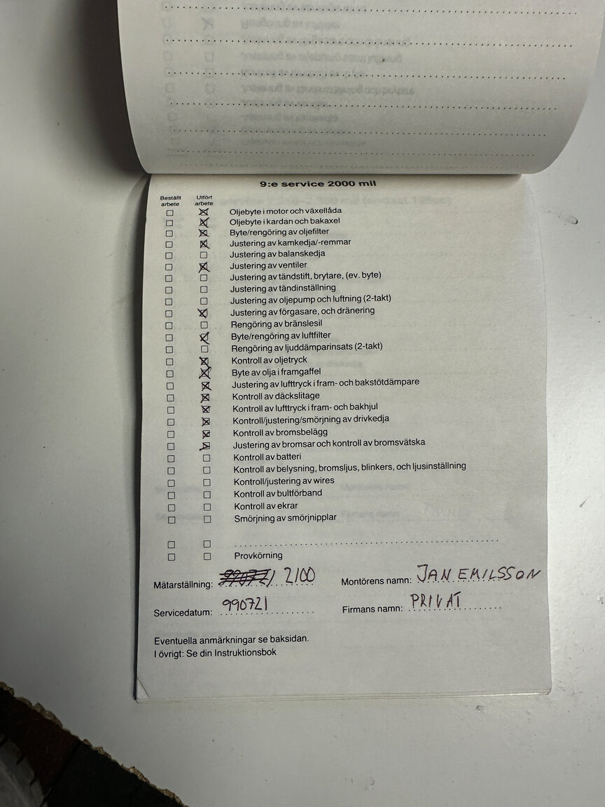 Dokumentation, 1990 Kawasaki ZX900R