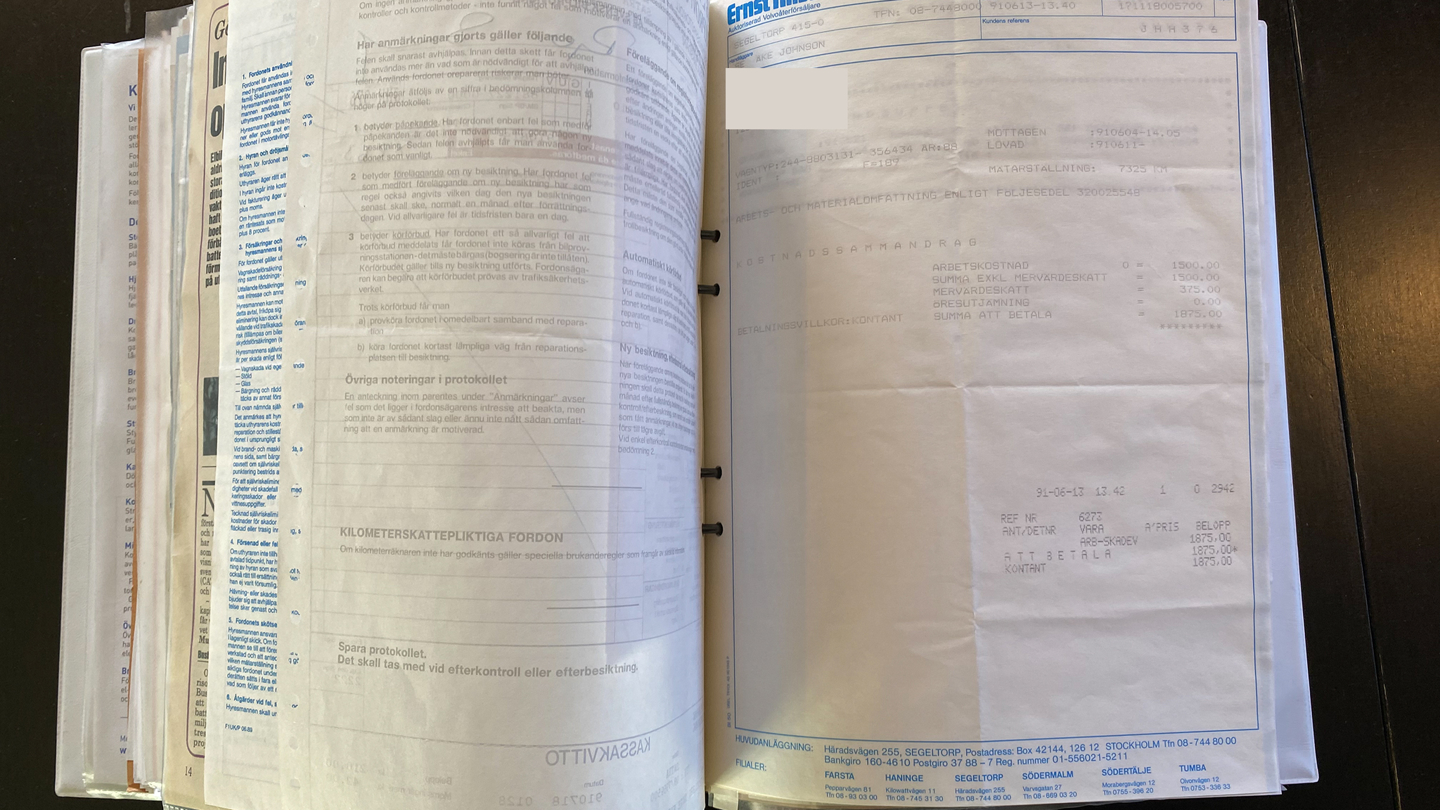 Documentation for 1988 Volvo 240 GL