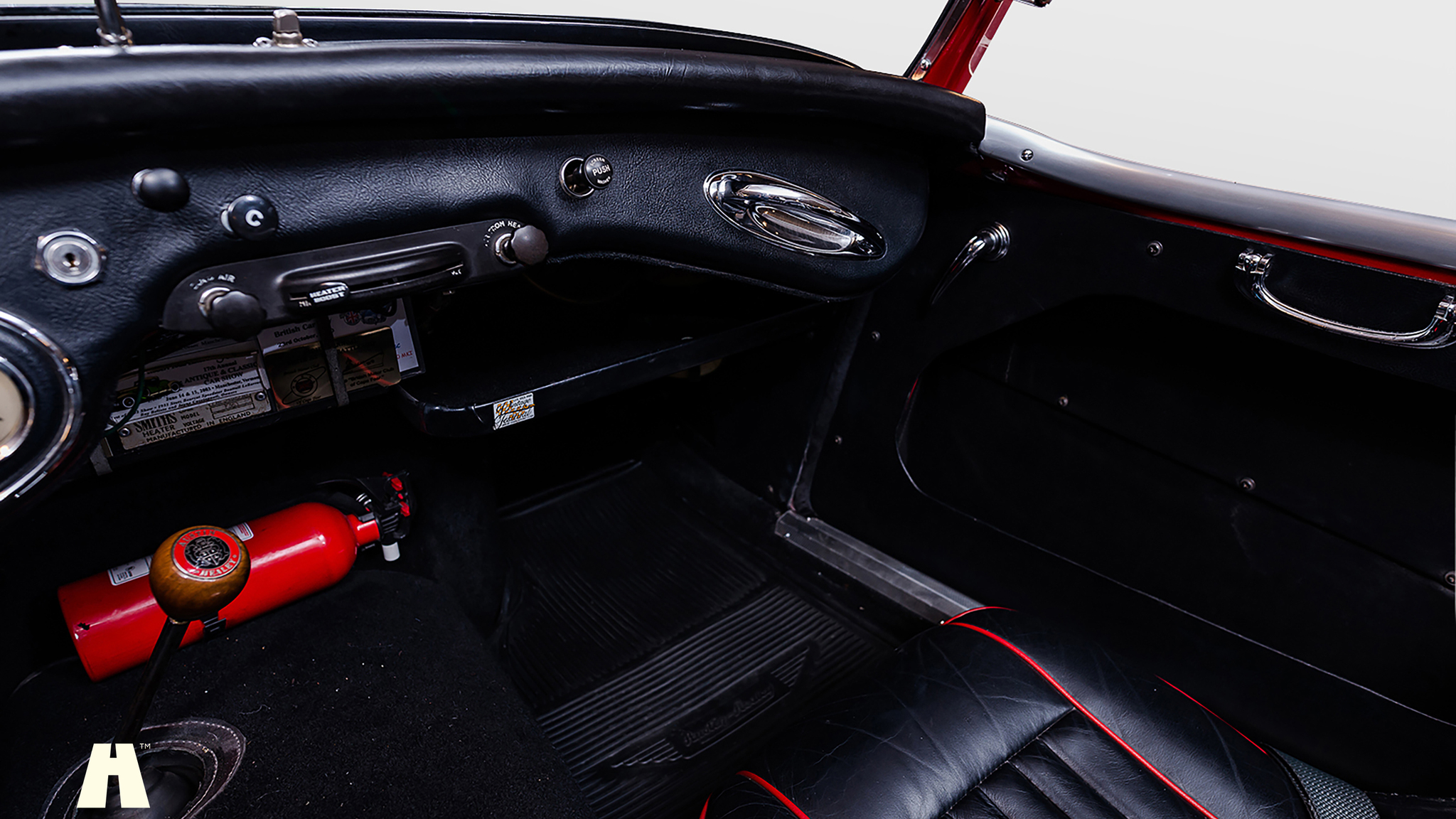 Interiörbild 1960 Austin Healey 3000 MK1