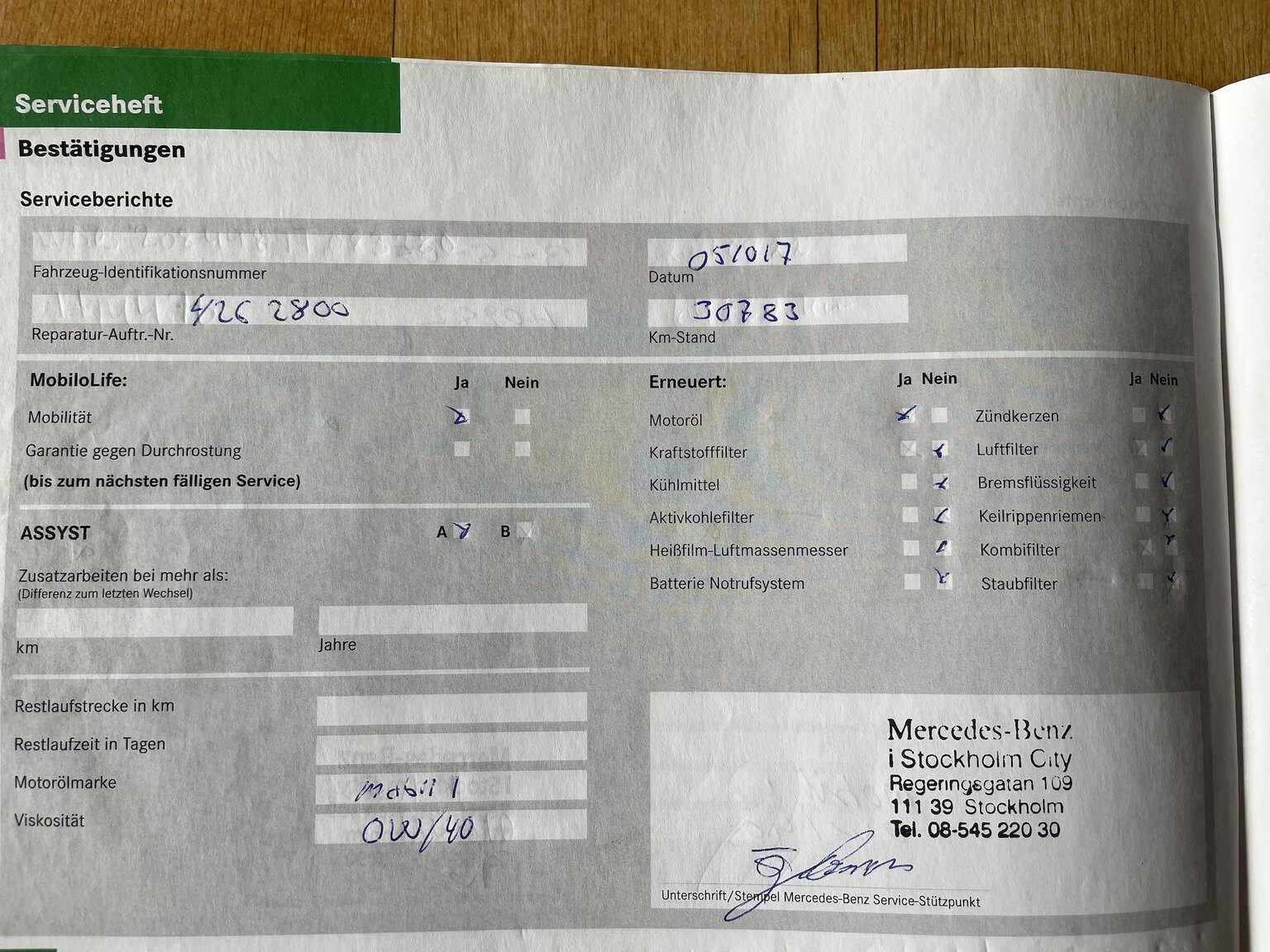 Dokumentation för 2001 Mercedes-Benz CLK 230 Kompressor