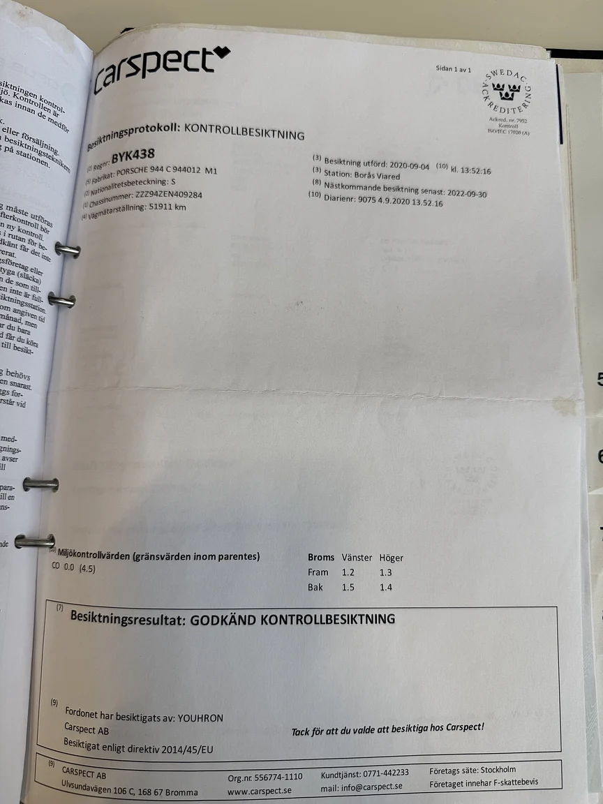 Dokumentation, 1984 Porsche 944 Targa (26)