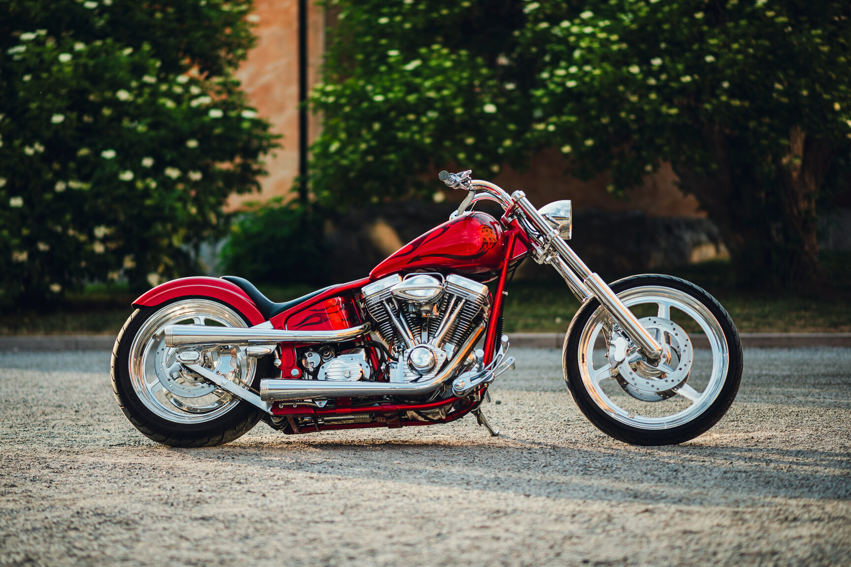 Exterior image of 2001 Unique Custom Cycles Red Inferno
