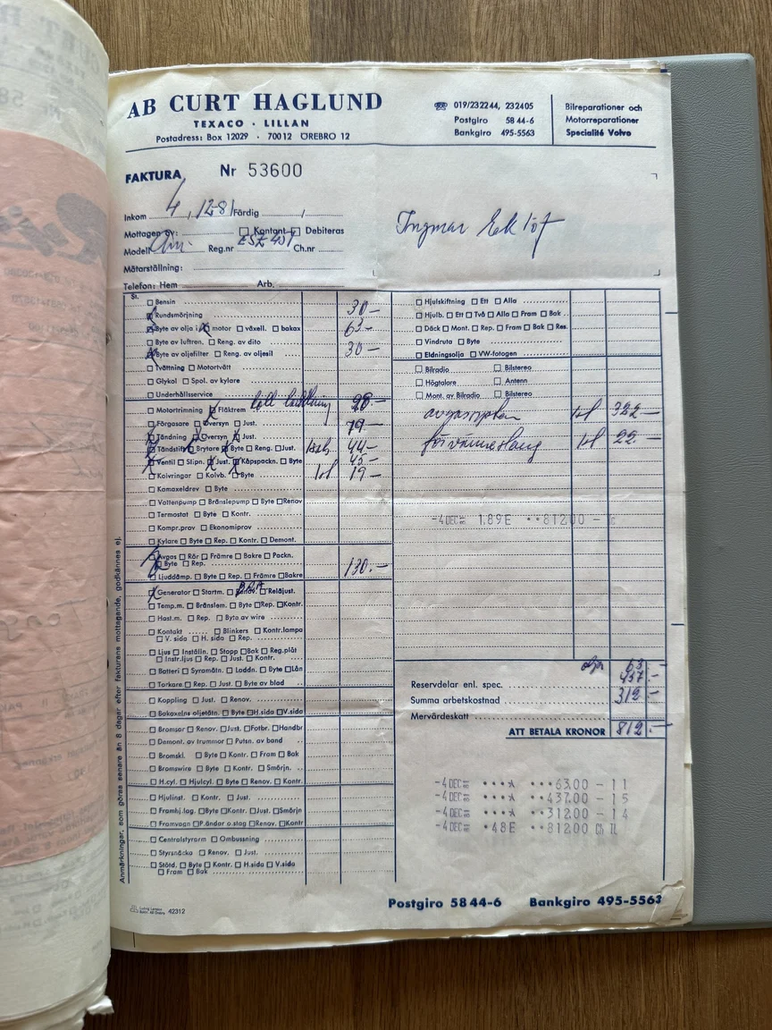 Dokumentation för 1970 Volvo Amazon (27)