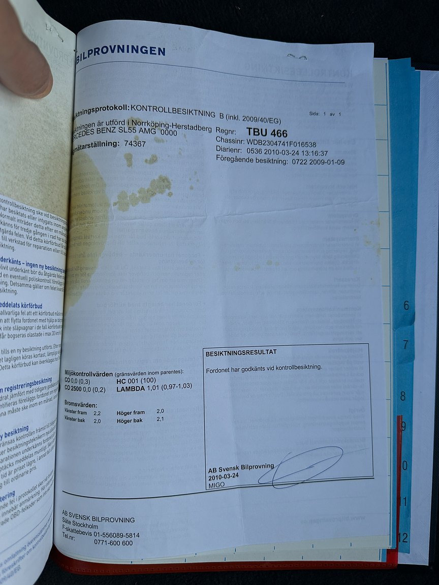 Documentation for 2002 Mercedes SL 55 AMG