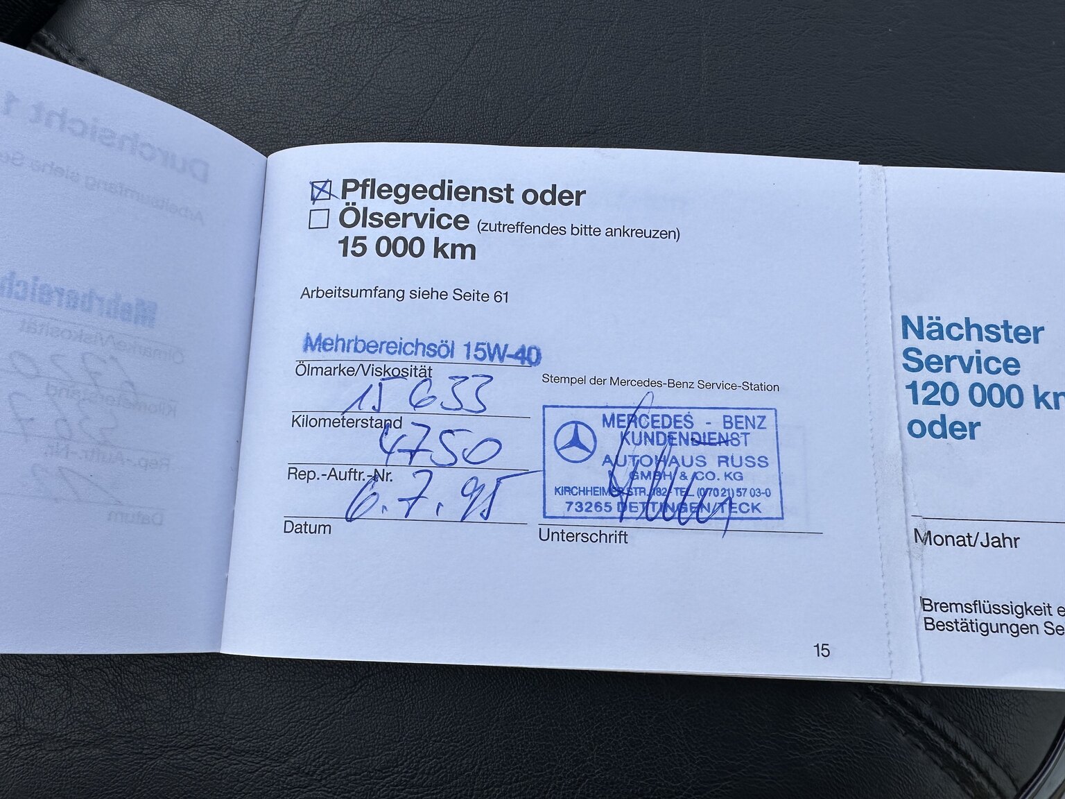 Dokumentation för 1995 Mercedes-Benz SL 500