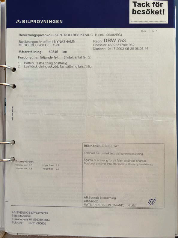 Dokumentation, 1986 Mercedes 280 GE (16)