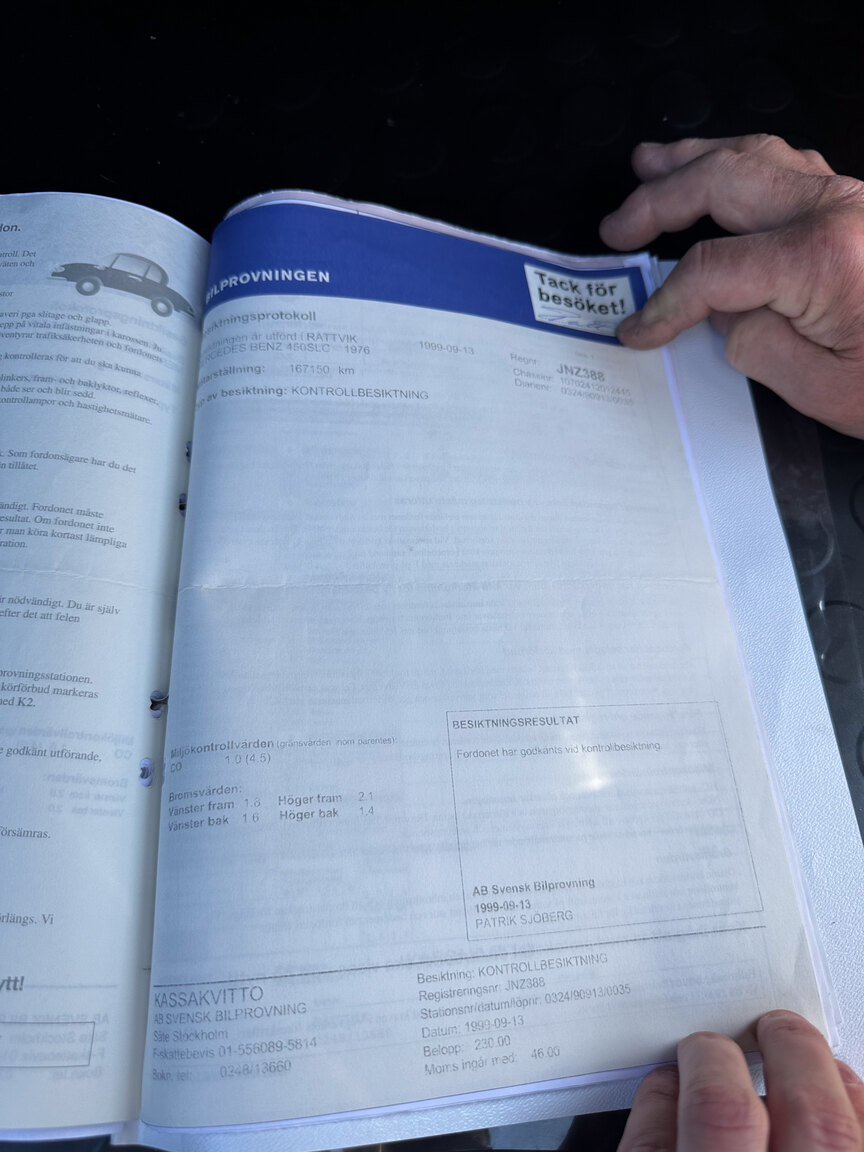 Dokumentation för 1976 Mercedes-Benz 450 SLC (9)