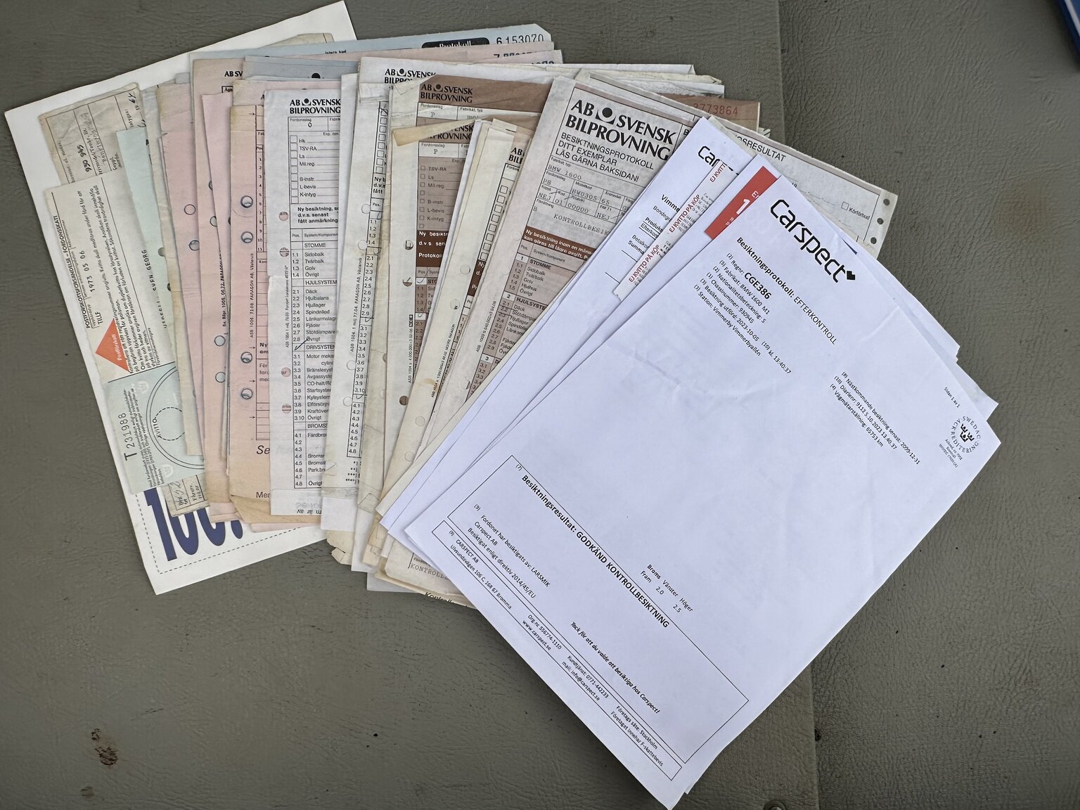 Documentation for 1965 BMW 1600