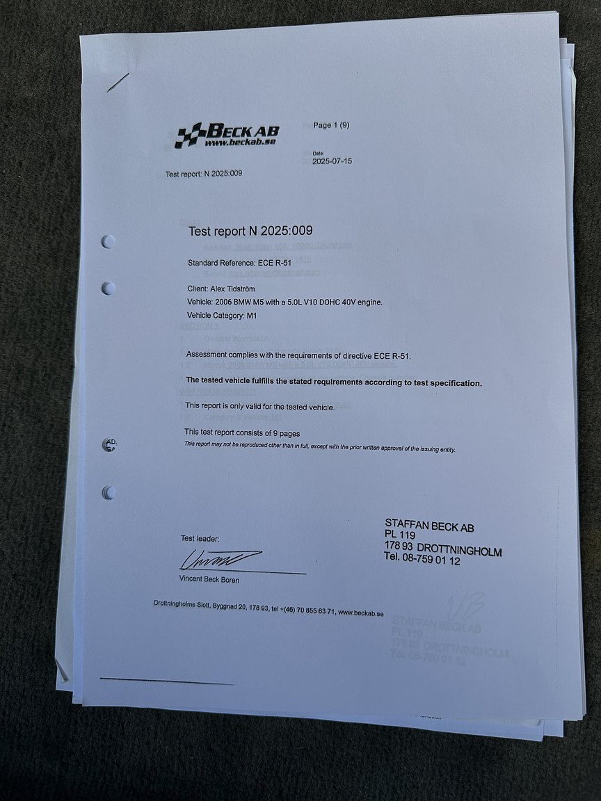 Documentation for 2006 BMW E60 M5