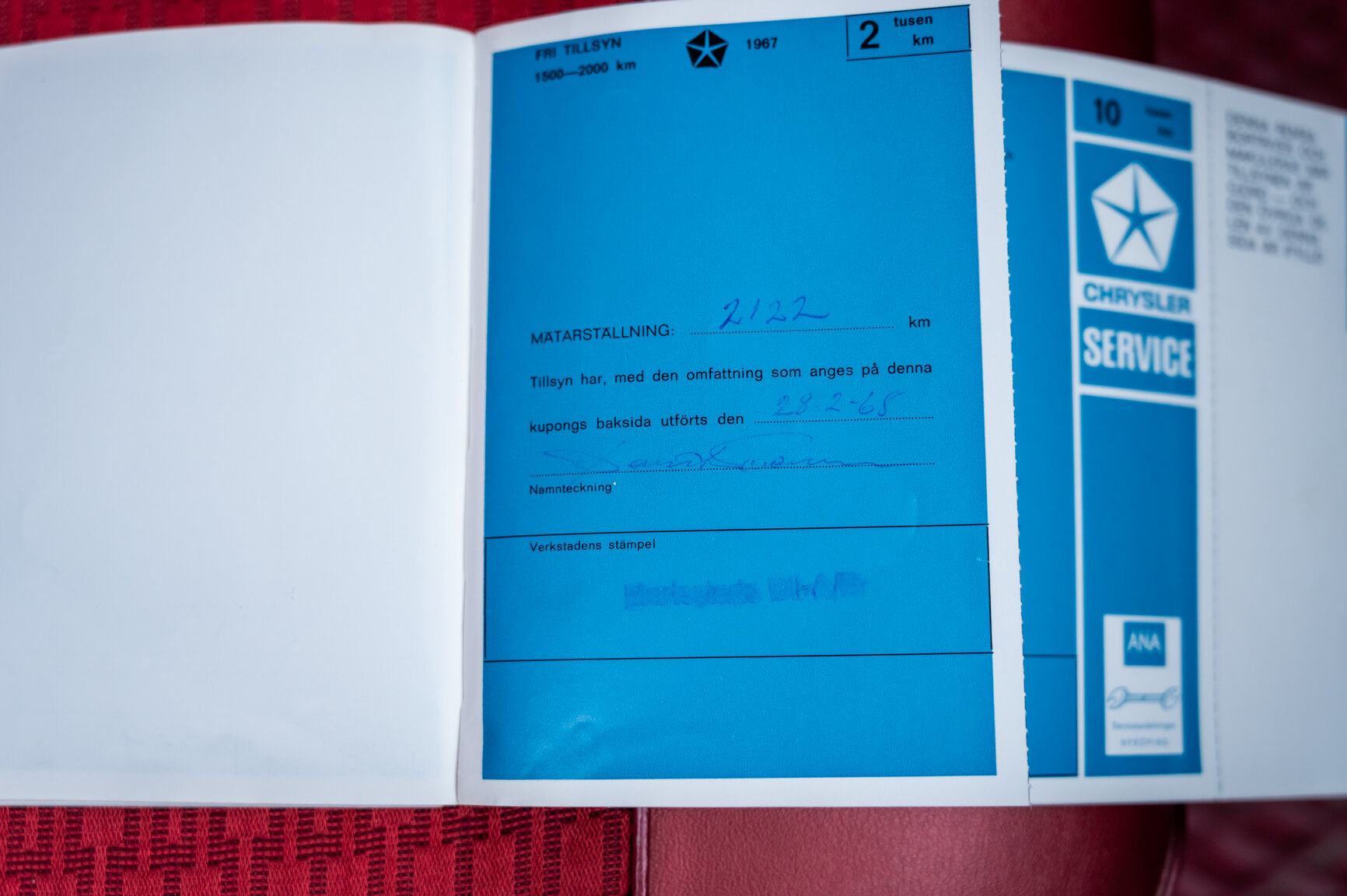 Dokumentation för 1967 Plymouth Valiant V 100 Sedan