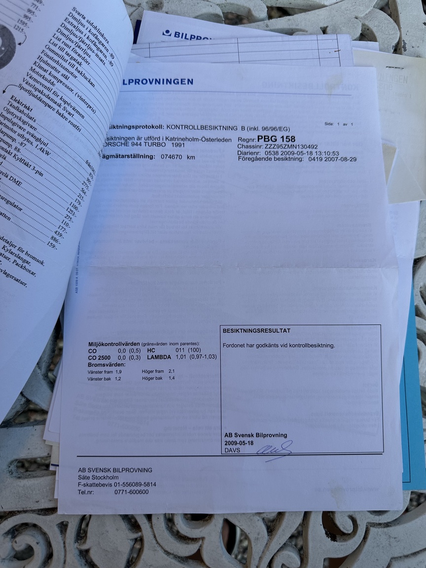 Dokumentation, 1991 Porsche 944 Turbo Cabriolet