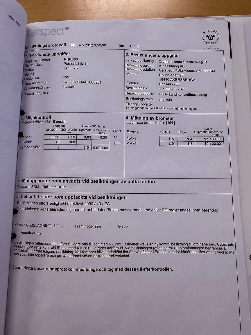 Documentation for 1997 Jaguar XK8 (48)