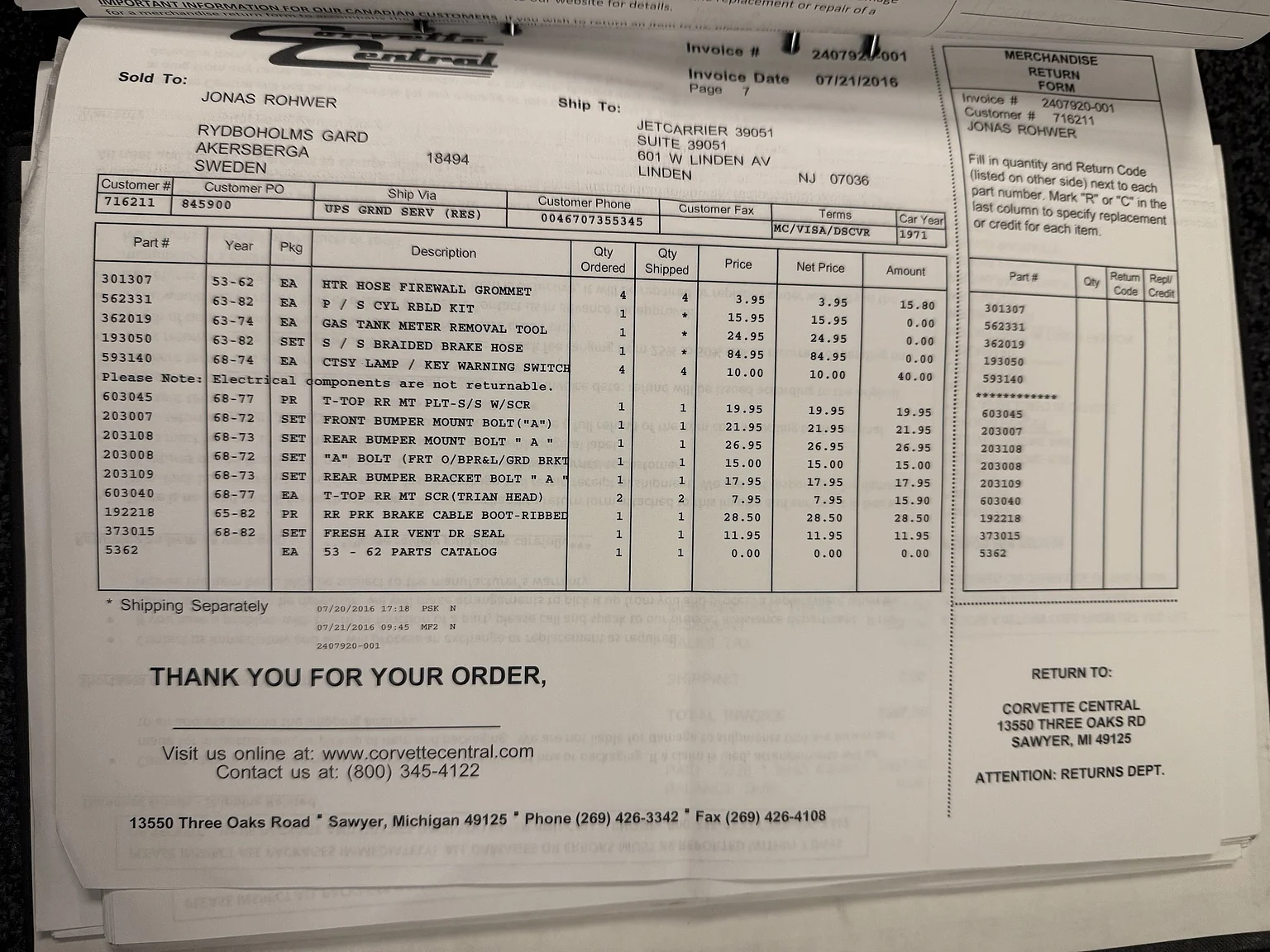 Dokumentation, 1971 Chevrolet Corvette Stingray Special 598 cui V8 795 hk (78)