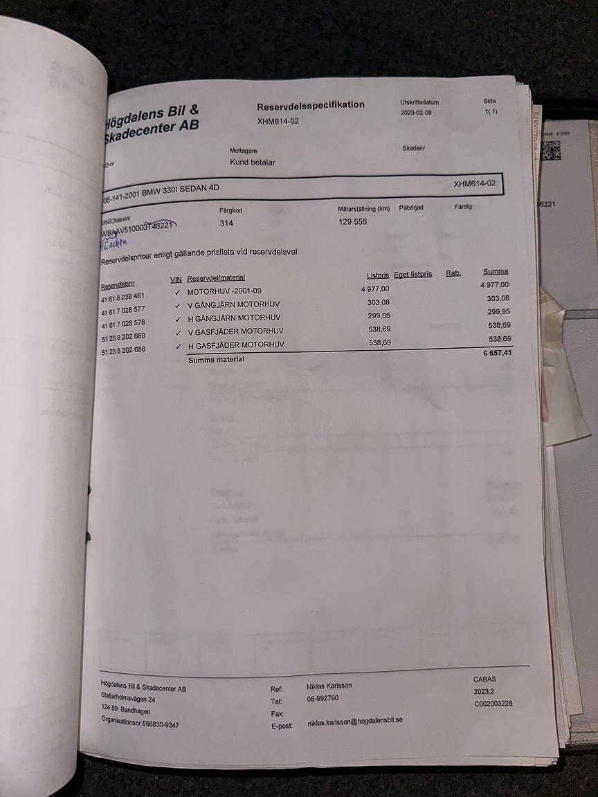 Documentation for 2001 BMW 330Xi