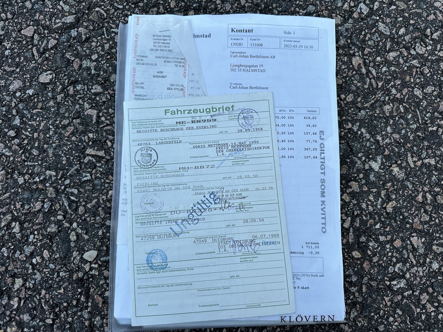 Dokumentation för 1996 MG F Roadster