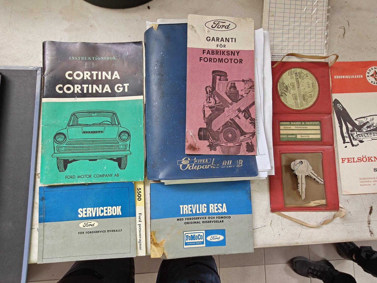Documentation for 1966 Ford Cortina GT